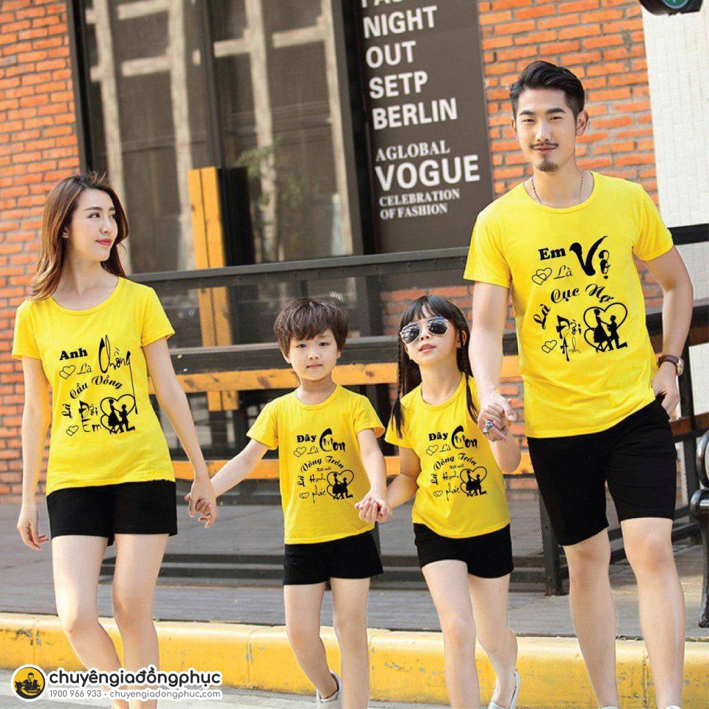 Áo thun đồng phục gia đình