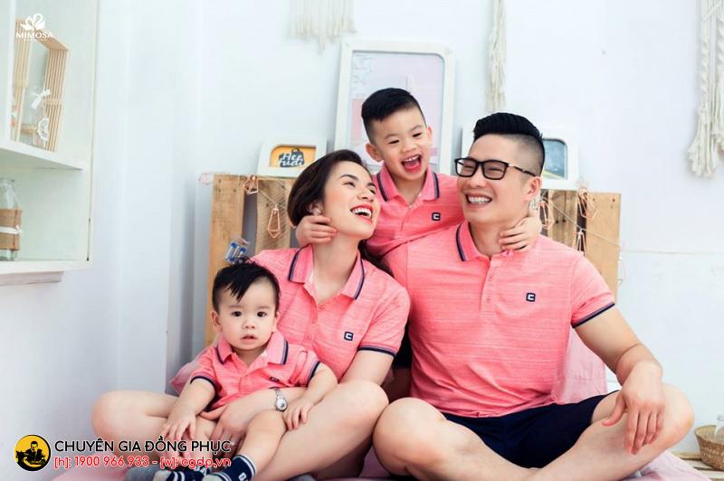 Áo gia đình màu hồng