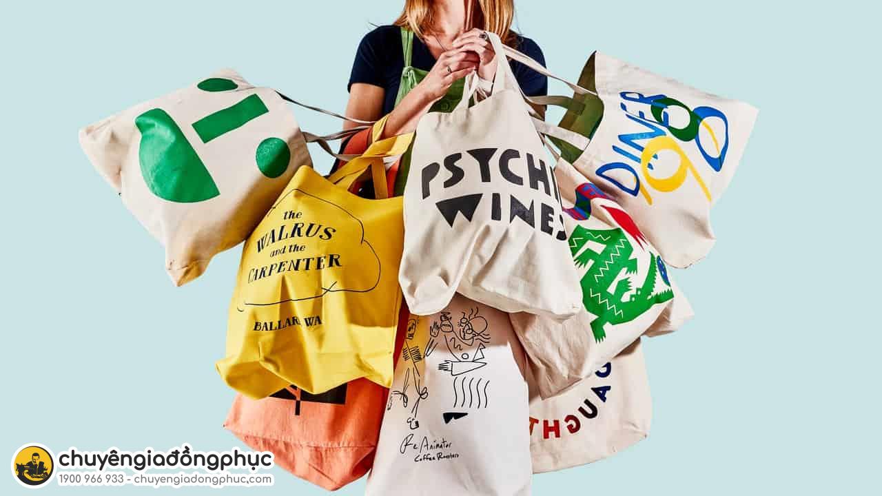 May túi vải quà tặng