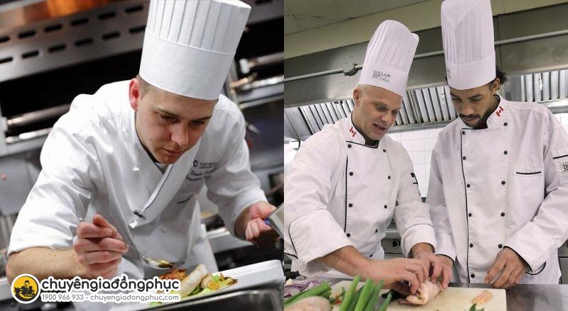 Chất liệu may đồng phục bếp thường ưu tiên sự thoải mái, cao cấp